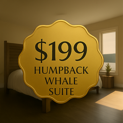 Gold Gift Certificate – Humpback Whale Suite $199
